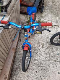 bici blu per bambino fino I 6 anni 