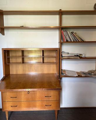 Mobile scrittoio vintage con libreria
