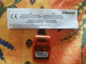 Nuovo Radiocomando Aprimatic TR4 Quadri-canale