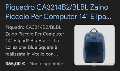 Zaino porta pc 14" Piquadro
