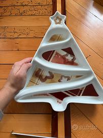 Antipastiera albero di Natale in porcellana Thun