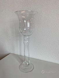 Vaso / Portacandela in vetro soffiato