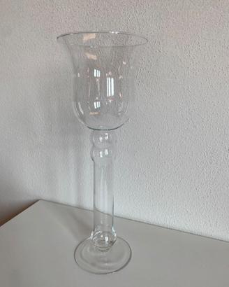 Vaso / Portacandela in vetro soffiato