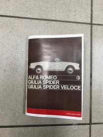 Libretto Uso e Manutenzione Giulia Spider