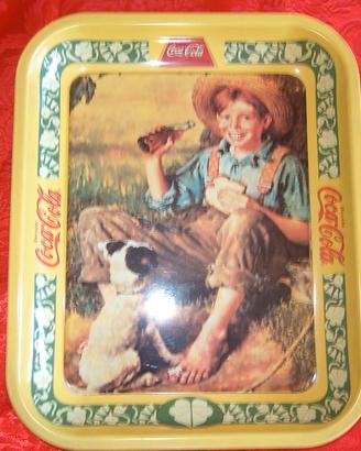 vassoio COCA COLA  bambino e il cane