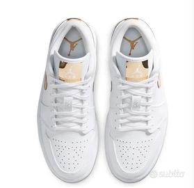 Nike Jordan 1 Low Bianco Metallic Oro