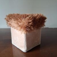 Scatola peluche vintage anni '80 marrone