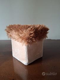 Scatola peluche vintage anni '80 marrone