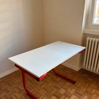 Scrivania Bieffeplast Vintage Rosso Metallo 1960s