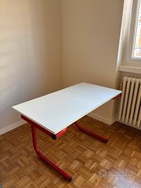 Scrivania Bieffeplast Vintage Rosso Metallo 1960s