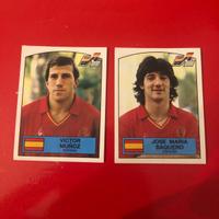 2 figurine originali Panini Euro88 Muñoz e Baquero