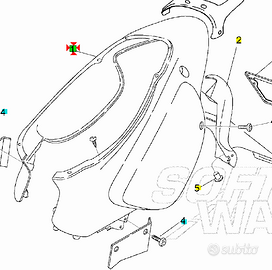 Codone blu Aprilia Rally50 liquid cooled AP8238880