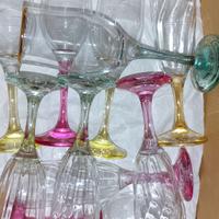 bicchieri vintage in vetro usato 