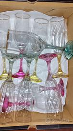 bicchieri vintage in vetro usato 