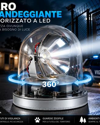 Faro brandeggiante magnetico led