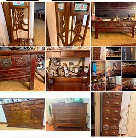 Lotto mobile credenza ed oggestistica vintage