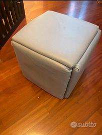 Sedia pouf cubo grigio 5 in 1 Salvaspazio NUOVO