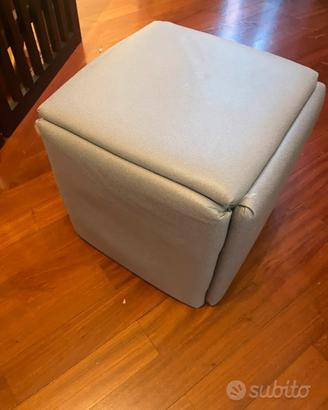 Sedia pouf cubo grigio 5 in 1 Salvaspazio NUOVO
