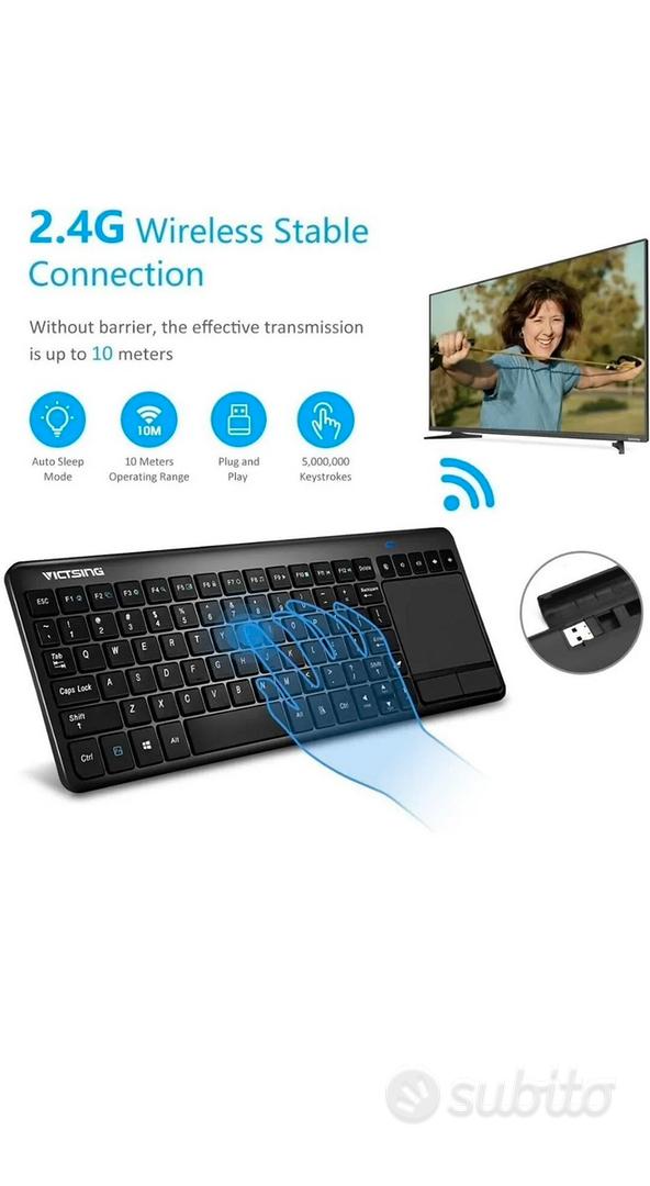 Mini Tastiera Wireless Touchpad mouse android tv - Informatica In vendita a  Palermo
