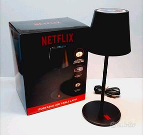 Lampada da tavolo LED, portatile, Netflix, nuova