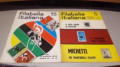 6 riviste filatelia francobolli anni 1960-1970