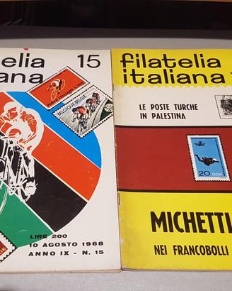 6 riviste filatelia francobolli anni 1960-1970