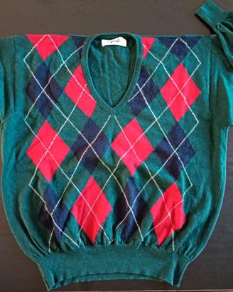 Maglione vintage Pringle of Scotland Argyle Lana