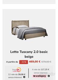 Letto contenitore Perdormire ,una piazza e mezzo