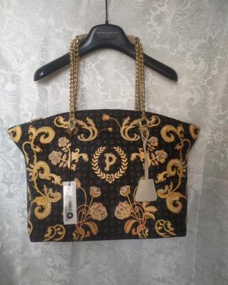 Borsa a tracolla con ricami, Pollini