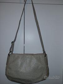 Borsa da donna in pelle grigio chiaro marca Luana