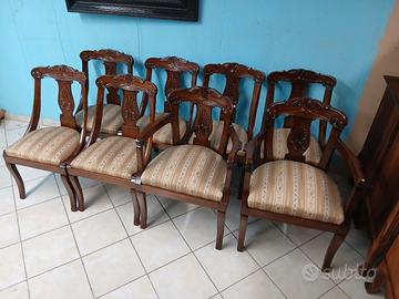 Sedie in noce antiche 