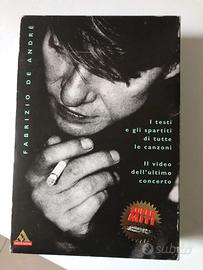 VHS CASSETTA E LIBRO DI FABRIZIO DE ANDRE'