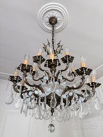 Lampadario cristallo vintage