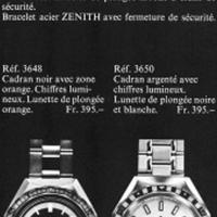 ZENITH PLONGEUR 600 Metri  ANNI 70 REF. A3650