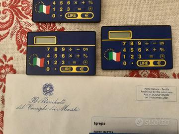 CALCOLATRICI TASCABILI DA COLLEZIONE ANNO 2002
