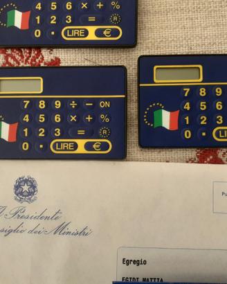 CALCOLATRICI TASCABILI DA COLLEZIONE ANNO 2002