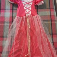 costume principessa rosa 4/6anni