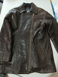 giacca pelle biker globe trotter taglia M