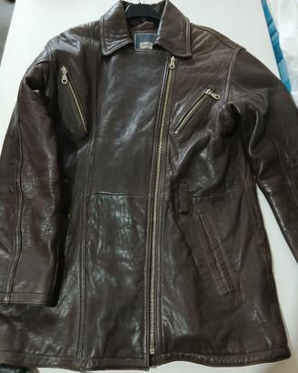 giacca pelle biker globe trotter taglia M