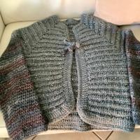 Cardigan, giacca donna, fatta a mano, uncinetto