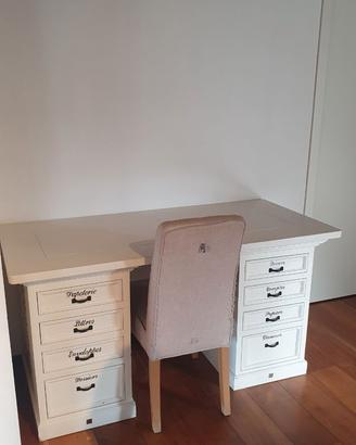 Scrivania con cassettiera Rivièra Maison in legno