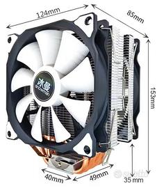 Dissipatore per CPU. 6 tubi ARGB 120mm Intel AMD