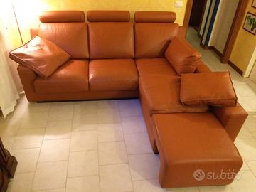 Divano letto matrimoniale trasformabile in pelle