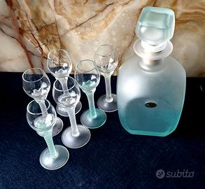 Flacone/bottiglia vetro satinato KRISTALL