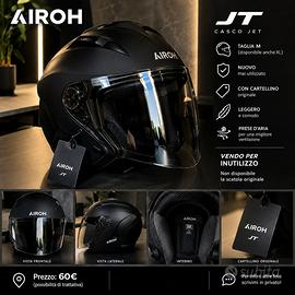 🏍️ CASCO  NERO— AIROH JT | NUOVO