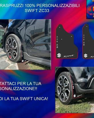 Paraspruzzi 100% personalizzati Swift serie 33