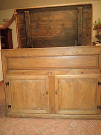 madia in olmo massello da restaurare 