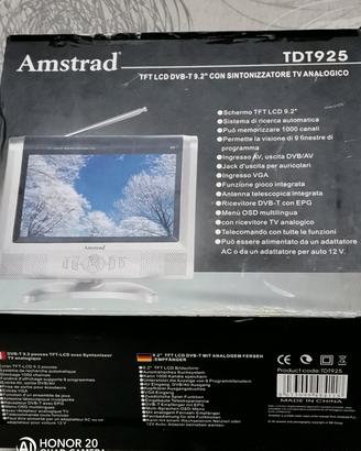 TV Amstrad LCD 9.2 pollici tdt925