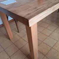 tavolo castagno massello e 6 sedie Thonnet 