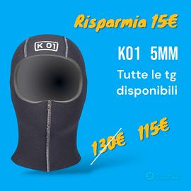 Cappuccio K01 5mm tutte taglie